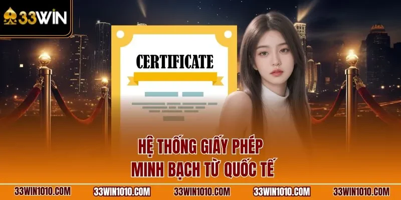 Hệ thống giấy phép minh bạch từ quốc tế